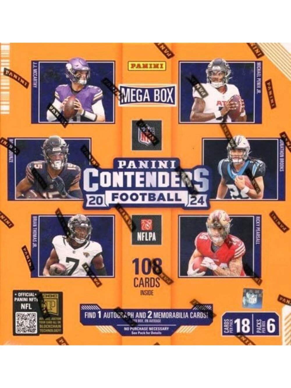 2024 Football Trading Cards MEGA Box - Factory Sealed, 3 Autographs